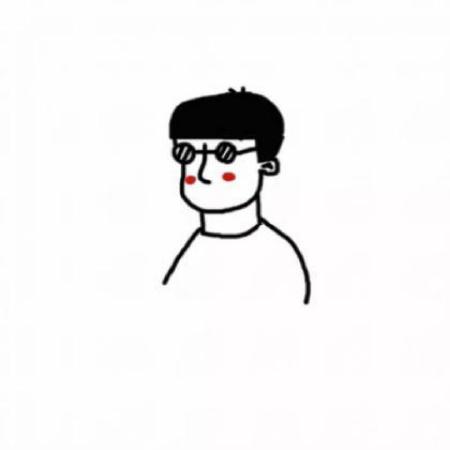 ins极简线条画人物头像 4