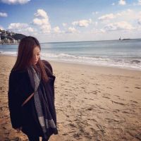 阳光海边女生头像 1