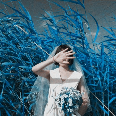 唯美绿色森系头像 4