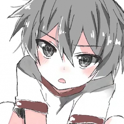 二次元头像男男亲吻黑 1