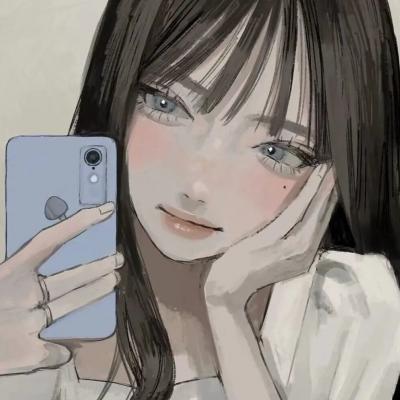 画动漫女孩头像简笔画教程 6