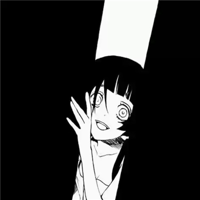 伤感动漫头像女生哭泣黑白 5