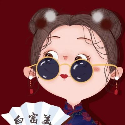2023一家三口卡通头像红色 5