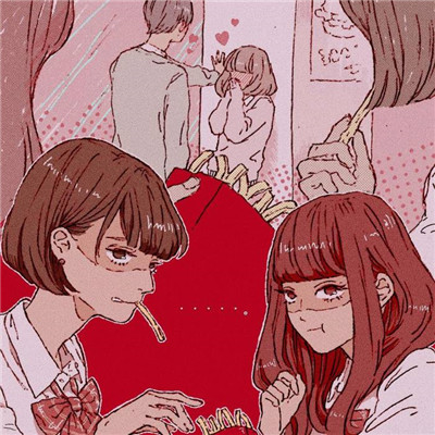女生高级头像插画风 5