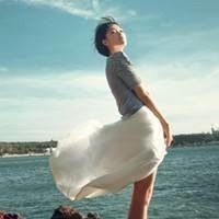 头像女蓝色系天空