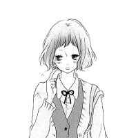 漫画头像女生黑白 5