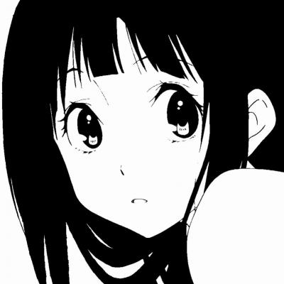 头像图片女黑白系动漫 6