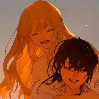 头像卡通情侣一左一右 情侣头像 7