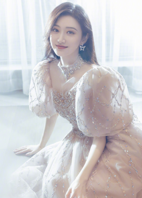 西安美女明星景甜礼服唯美图片 6
